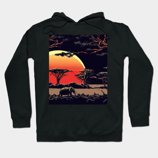 Zambia landscape Hoodie by TomFrontierArt